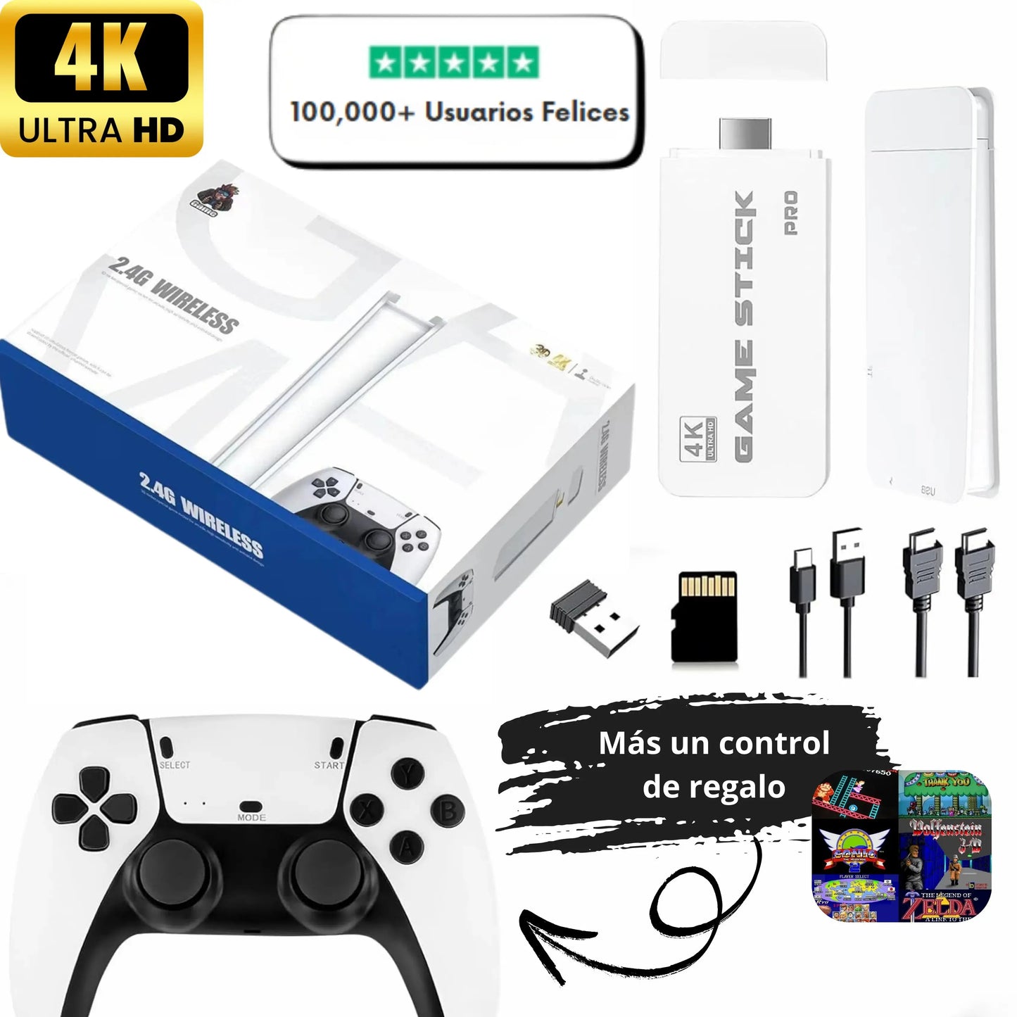 NostalGame™ Console (2 Controles Gratis Incluidos) Mi tienda