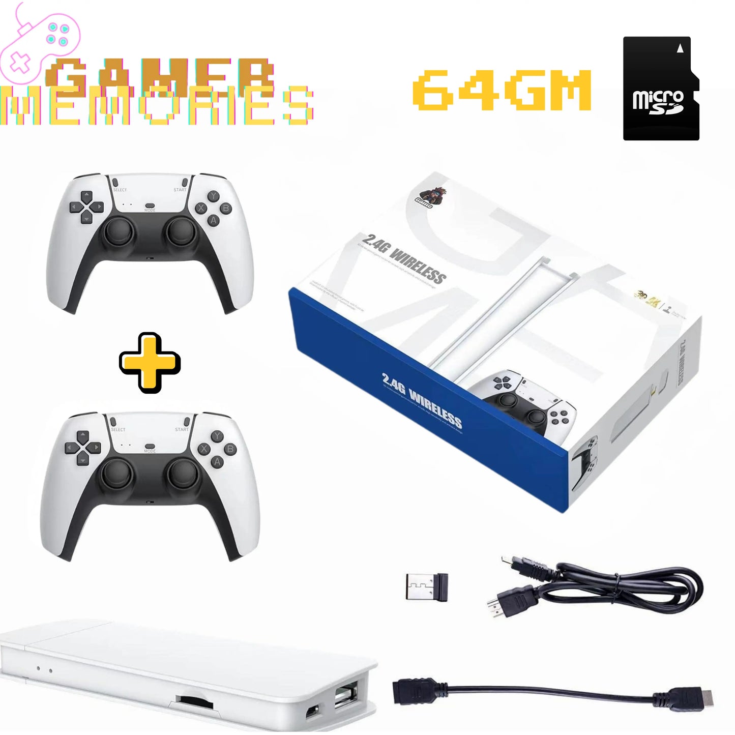 NostalGame™ Console (2 Controles Gratis Incluidos) NostalGame